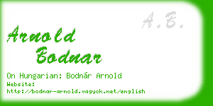 arnold bodnar business card