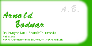 arnold bodnar business card